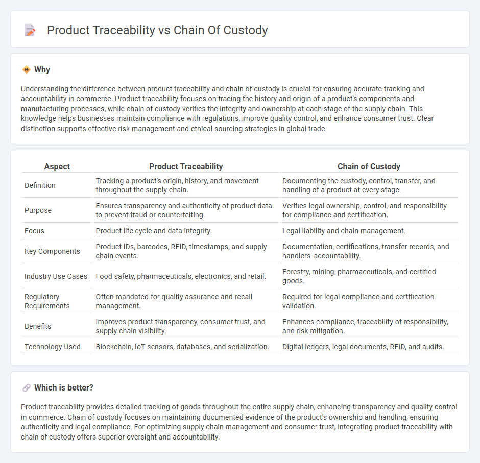 Product Traceability vs Chain Of Custody in Commerce