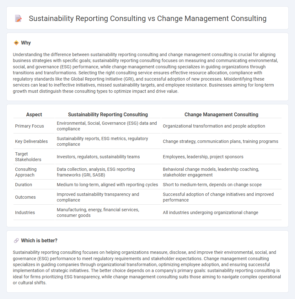 Sustainability Reporting Consulting vs Change Management Consulting in Consulting