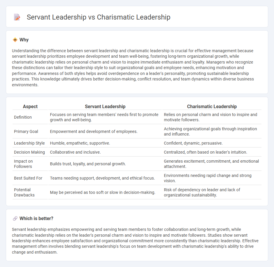 Servant Leadership vs Charismatic Leadership in Management