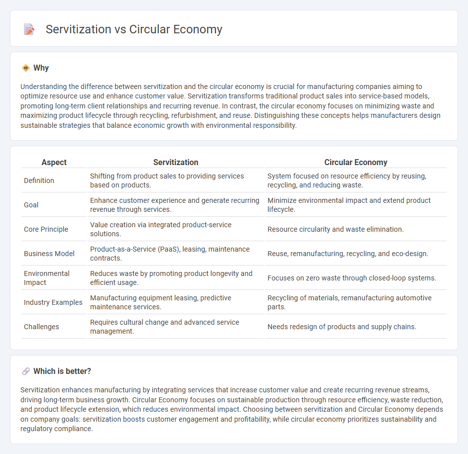Servitization vs Circular Economy in Manufacturing