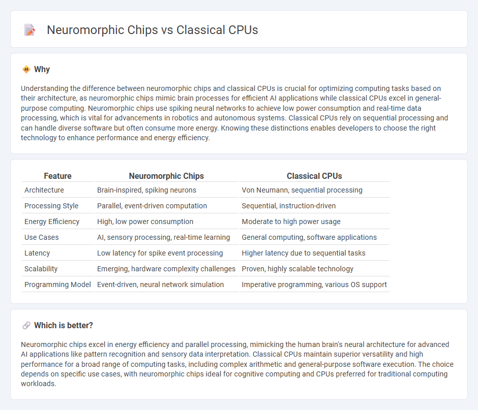 Neuromorphic Chips vs Classical Cpus in Technology