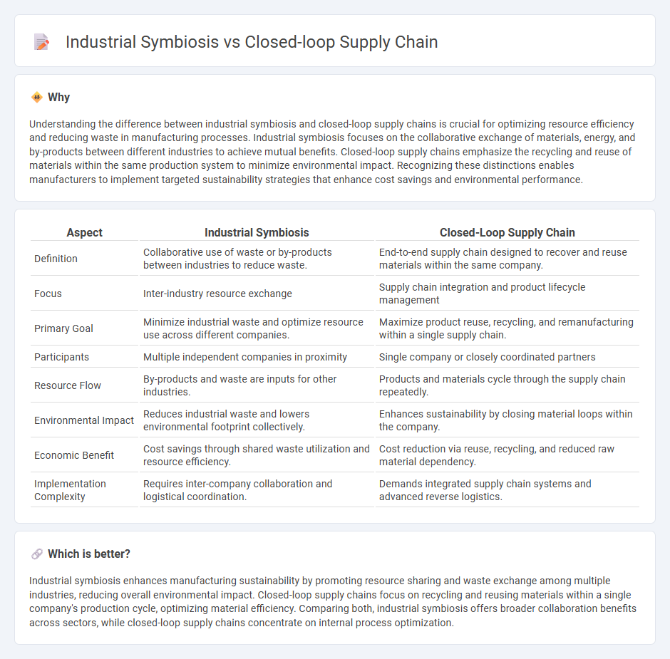 Industrial Symbiosis vs Closed-Loop Supply Chain in Manufacturing
