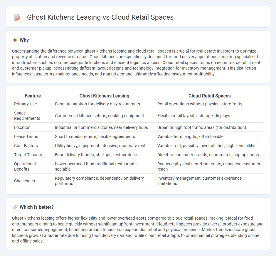Ghost Kitchens Leasing vs Cloud Retail Spaces in Real Estate