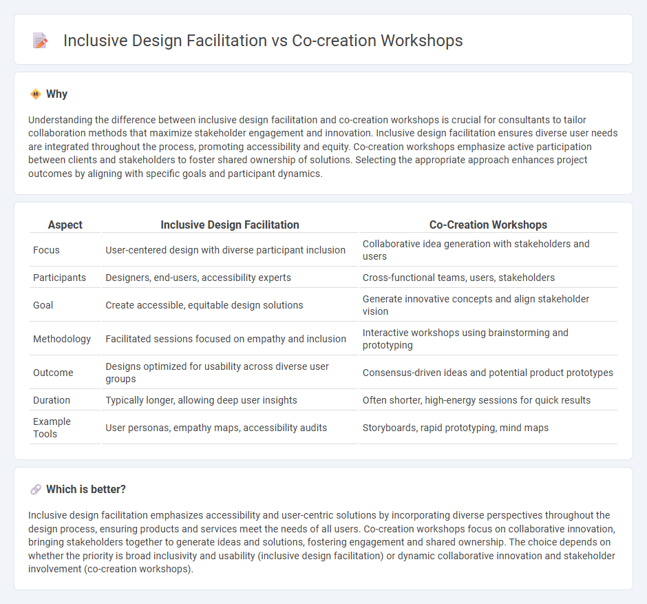 Inclusive Design Facilitation vs Co-Creation Workshops in Consulting