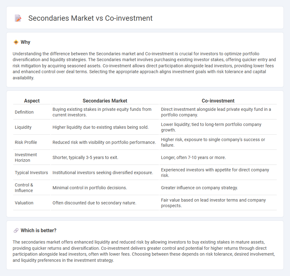 Secondaries Market vs Co-Investment in Investment