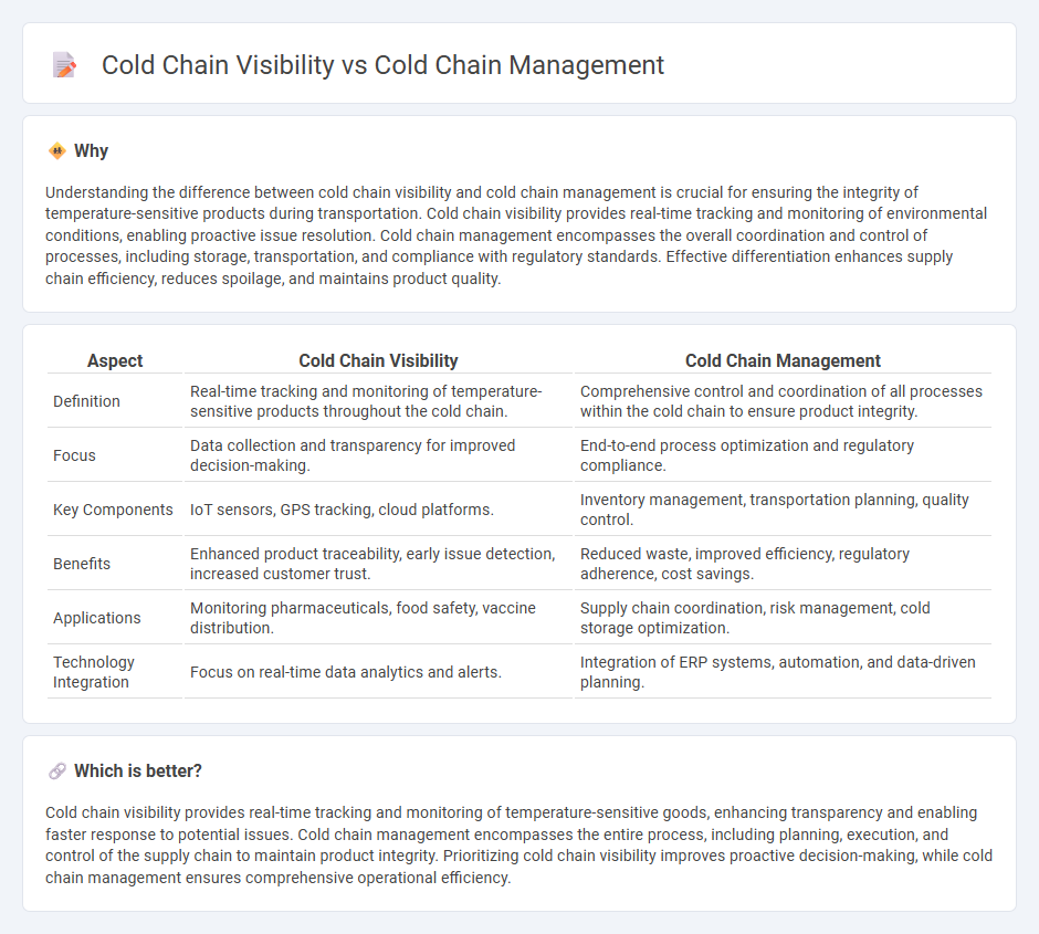 Cold Chain Visibility vs Cold Chain Management in Logistics