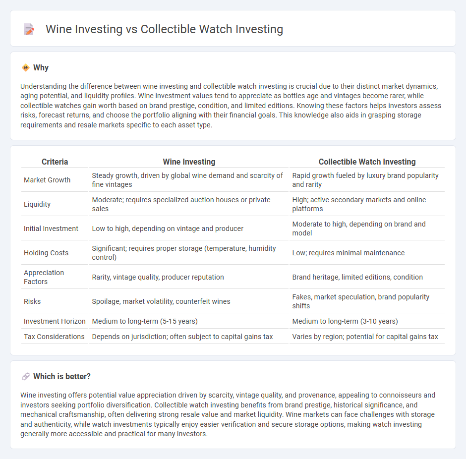 Wine Investing vs Collectible Watch Investing in Investment