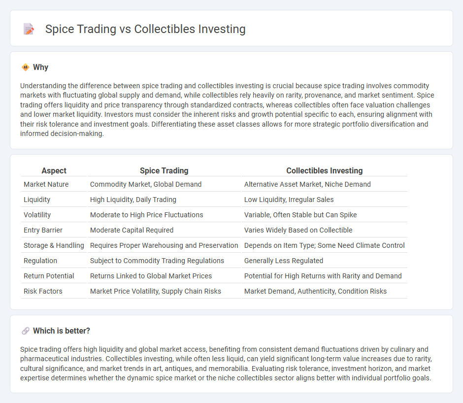 Spice Trading vs Collectibles Investing in Investment