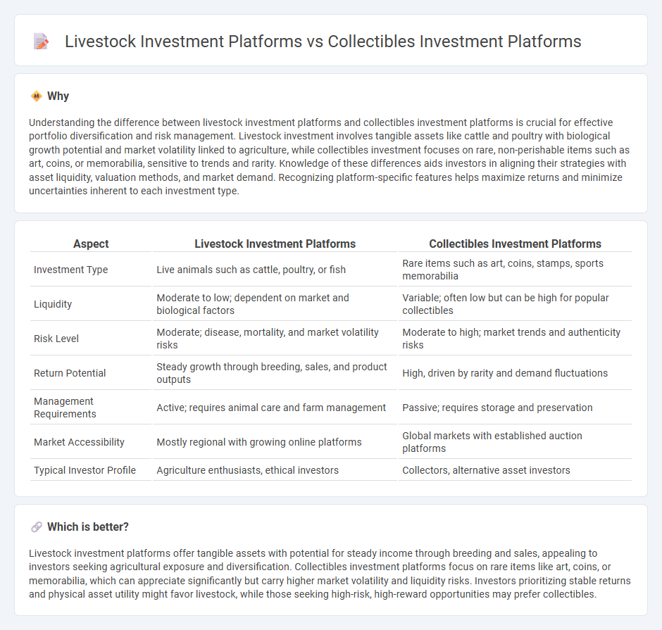 Livestock Investment Platforms vs Collectibles Investment Platforms in Investment