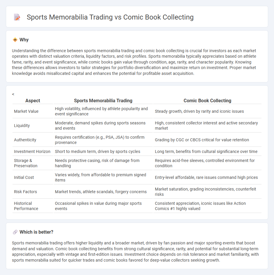 Sports Memorabilia Trading vs Comic Book Collecting in Investment