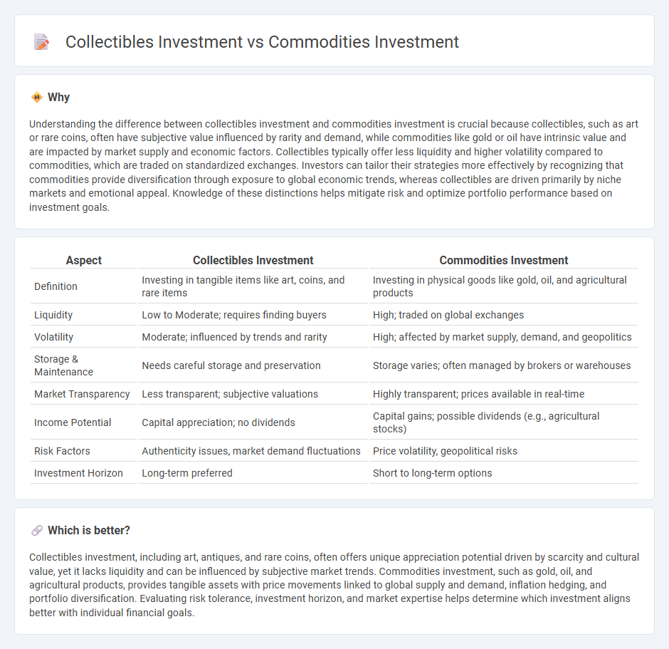 Collectibles Investment vs Commodities Investment in Investment