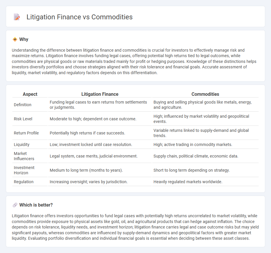 Litigation Finance vs Commodities in Investment