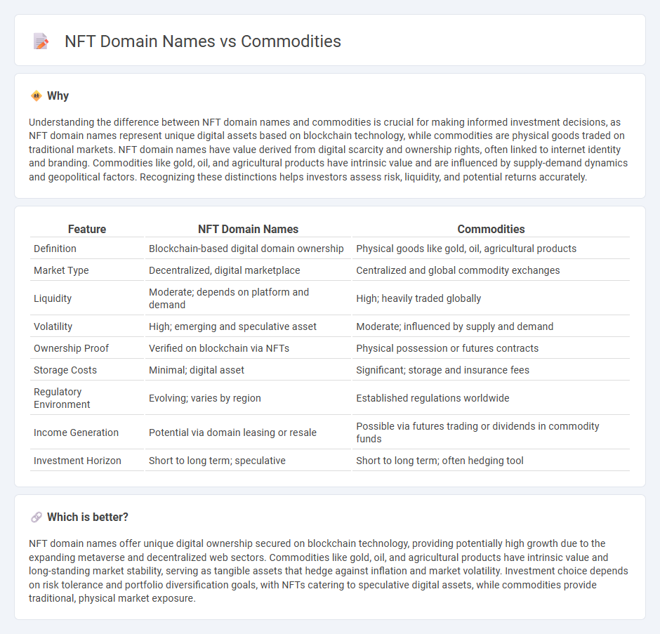 Nft Domain Names vs Commodities in Investment