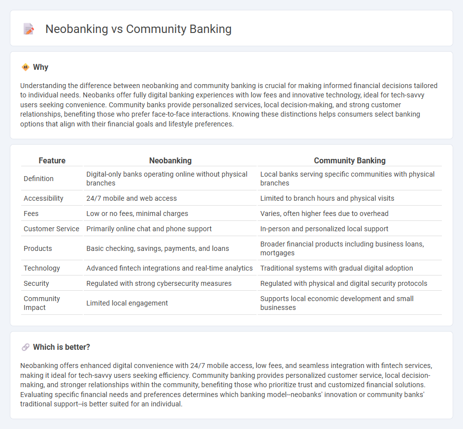 Neobanking vs Community Banking in Banking