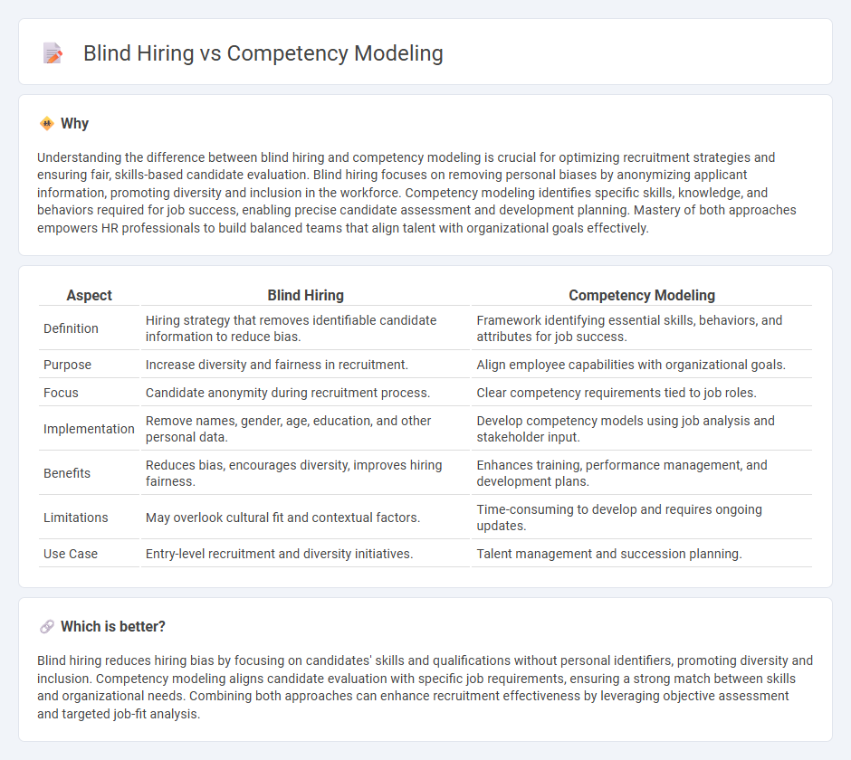 Blind Hiring vs Competency Modeling in Human Resources