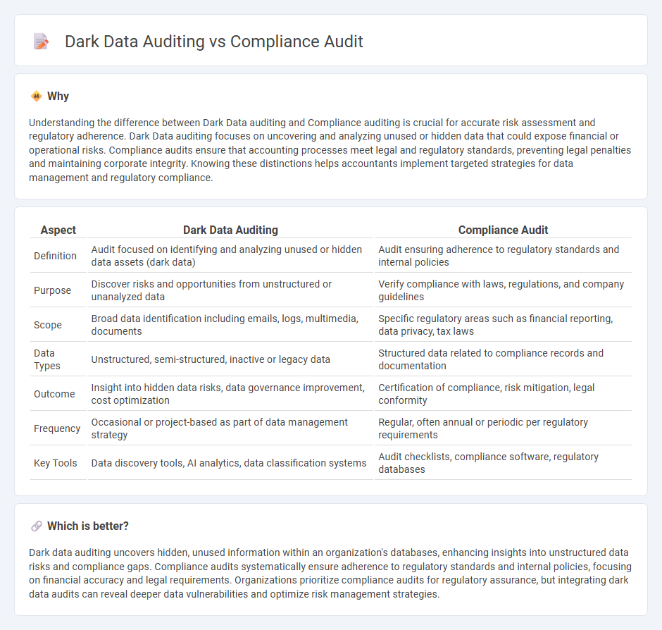 Dark Data Auditing vs Compliance Audit in Accounting