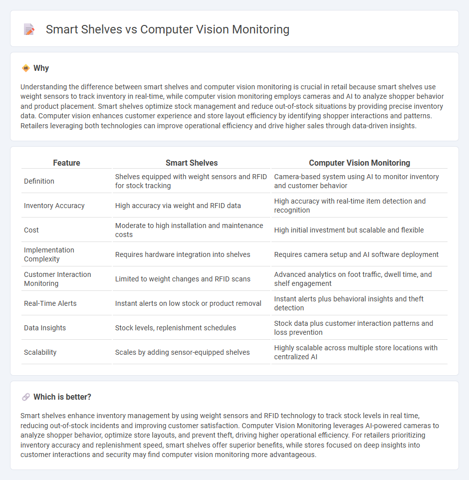 Smart Shelves vs Computer Vision Monitoring in Retail