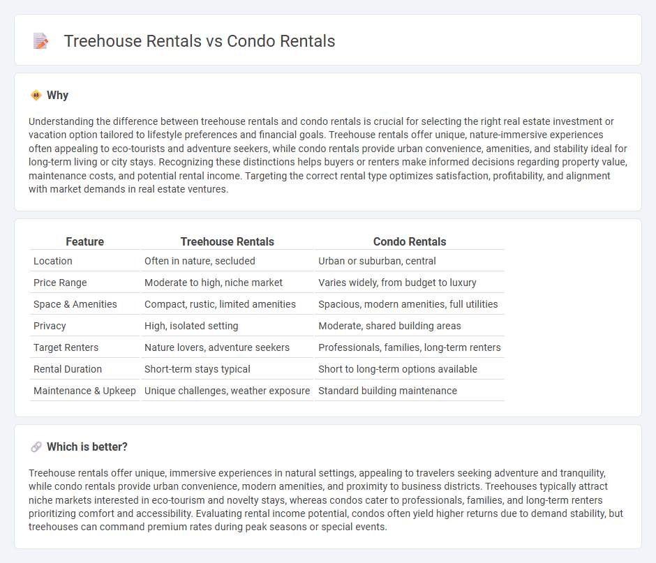 Treehouse Rentals vs Condo Rentals in Real Estate