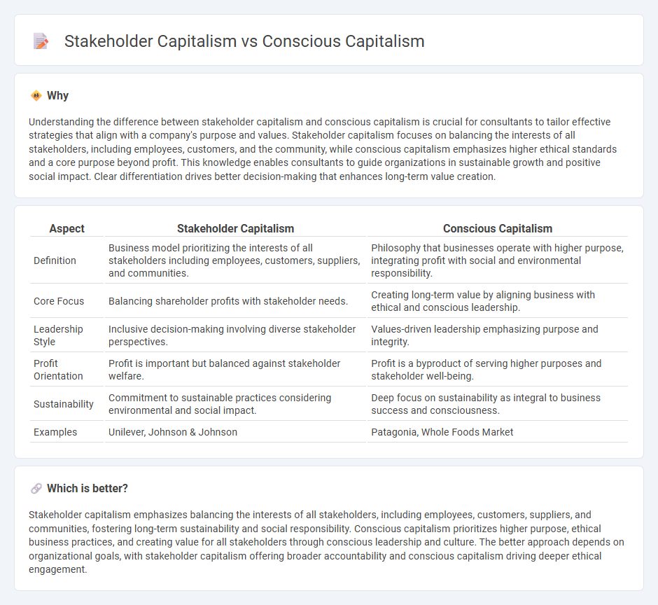 Stakeholder Capitalism vs Conscious Capitalism in Consulting