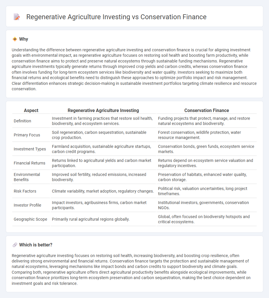 Regenerative Agriculture Investing vs Conservation Finance in Investment