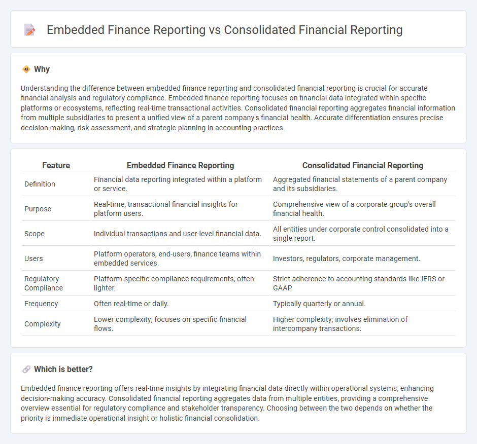 Embedded Finance Reporting vs Consolidated Financial Reporting in Accounting