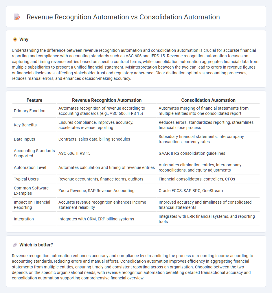 Revenue Recognition Automation vs Consolidation Automation in Accounting