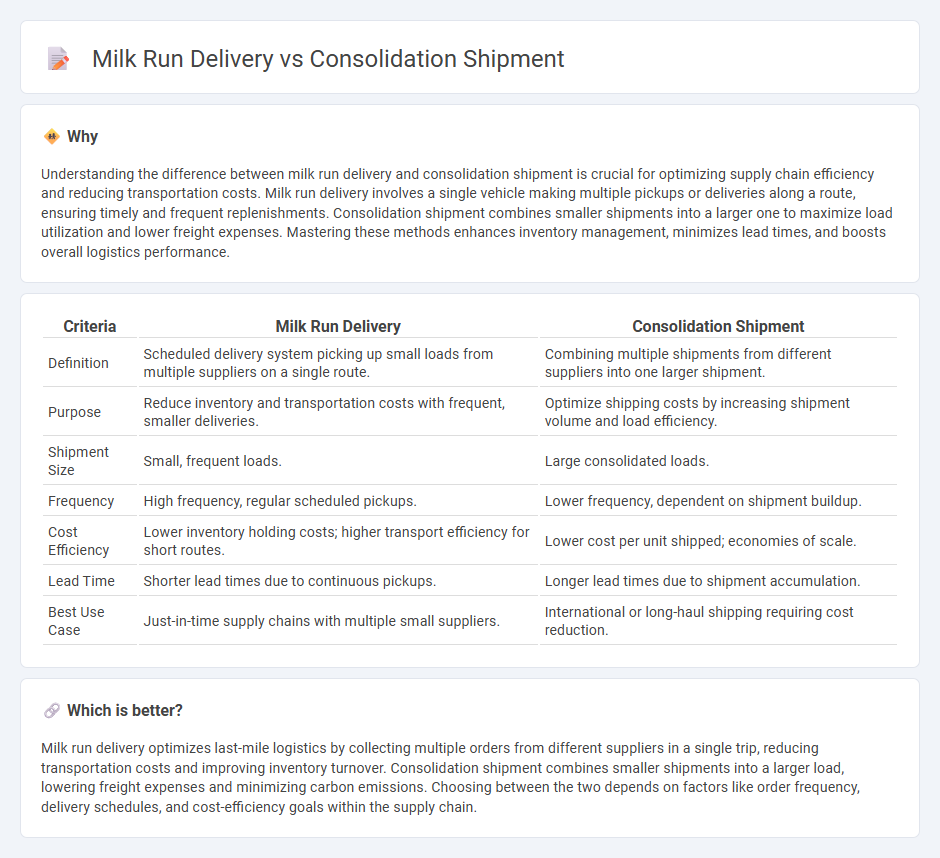 Milk Run Delivery vs Consolidation Shipment in Logistics