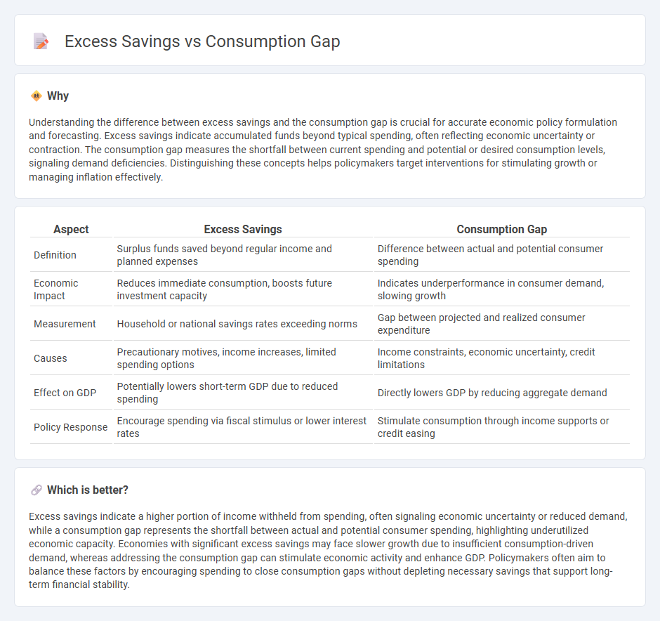 Excess Savings vs Consumption Gap in Economy