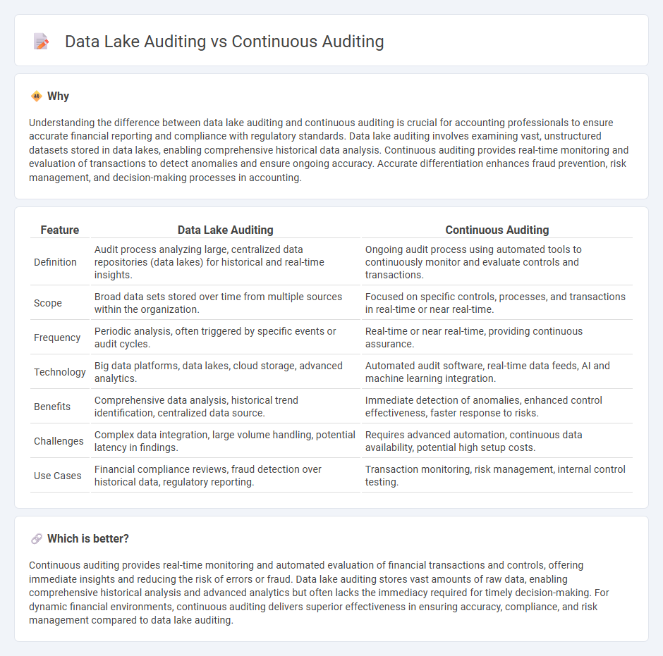 Data Lake Auditing vs Continuous Auditing in Accounting