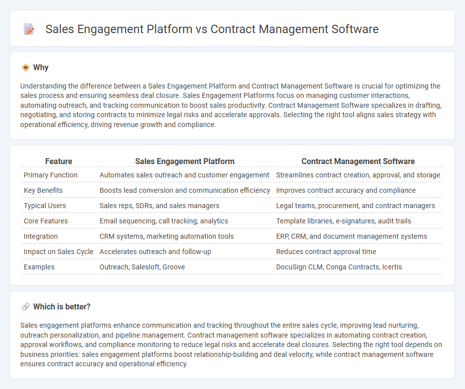Sales Engagement Platform vs Contract Management Software in Sales