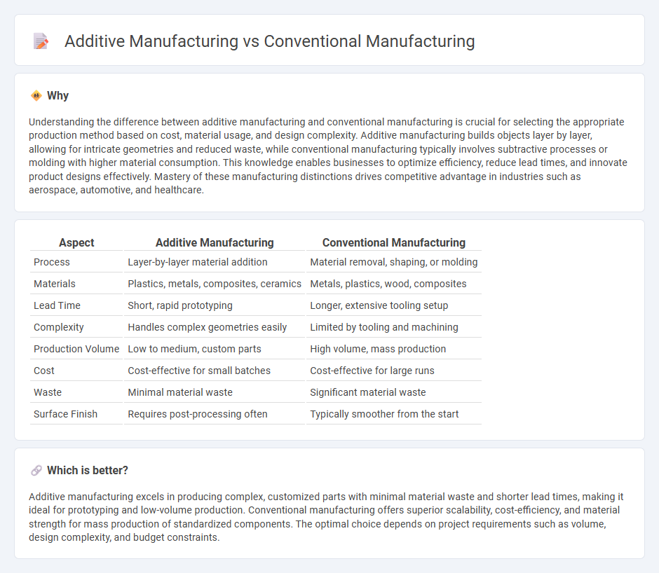 Additive Manufacturing vs Conventional Manufacturing in Manufacturing