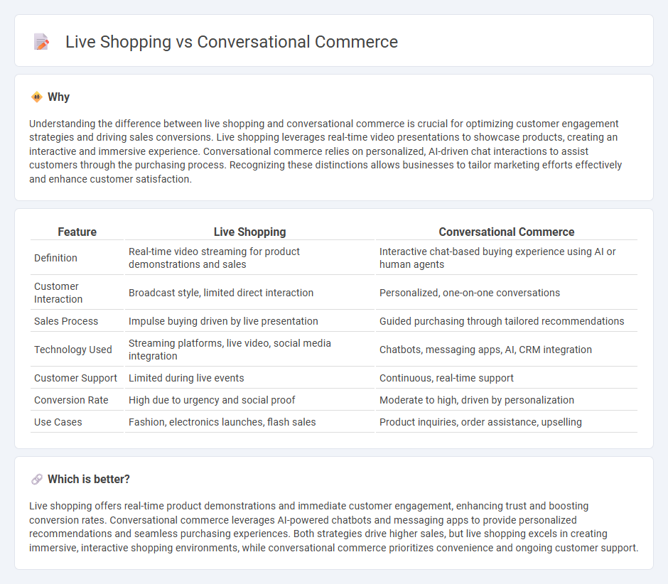Live Shopping vs Conversational Commerce in Commerce