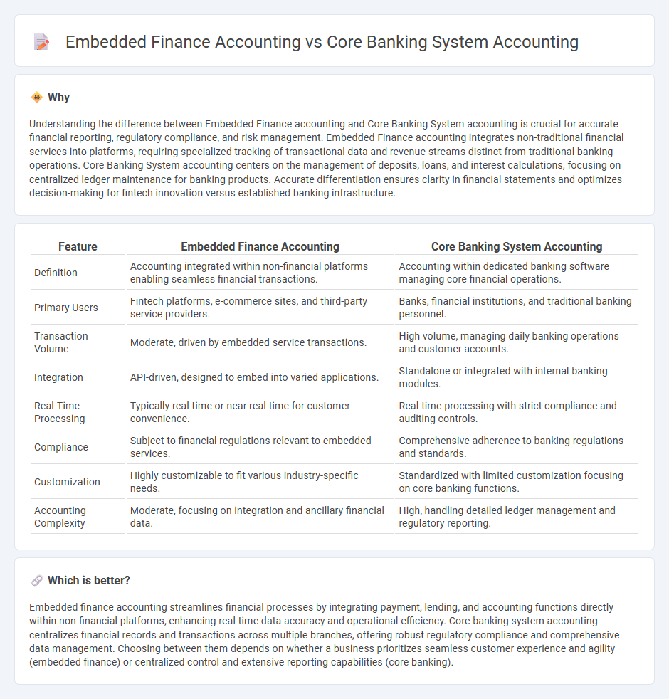 Embedded Finance Accounting vs Core Banking System Accounting in Accounting