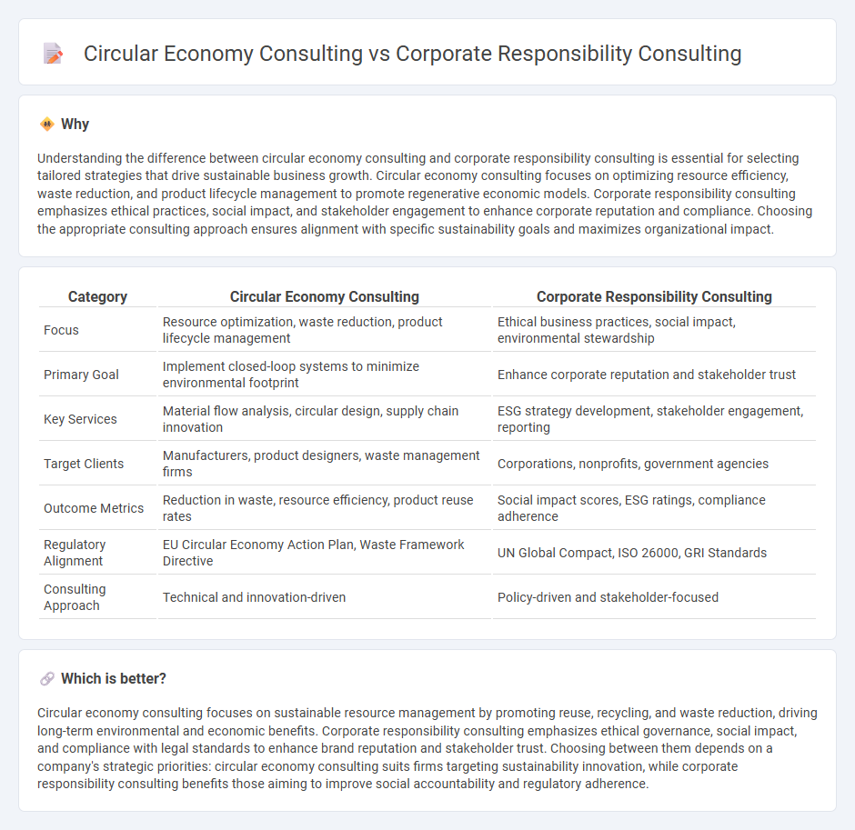 Circular Economy Consulting vs Corporate Responsibility Consulting in Consulting