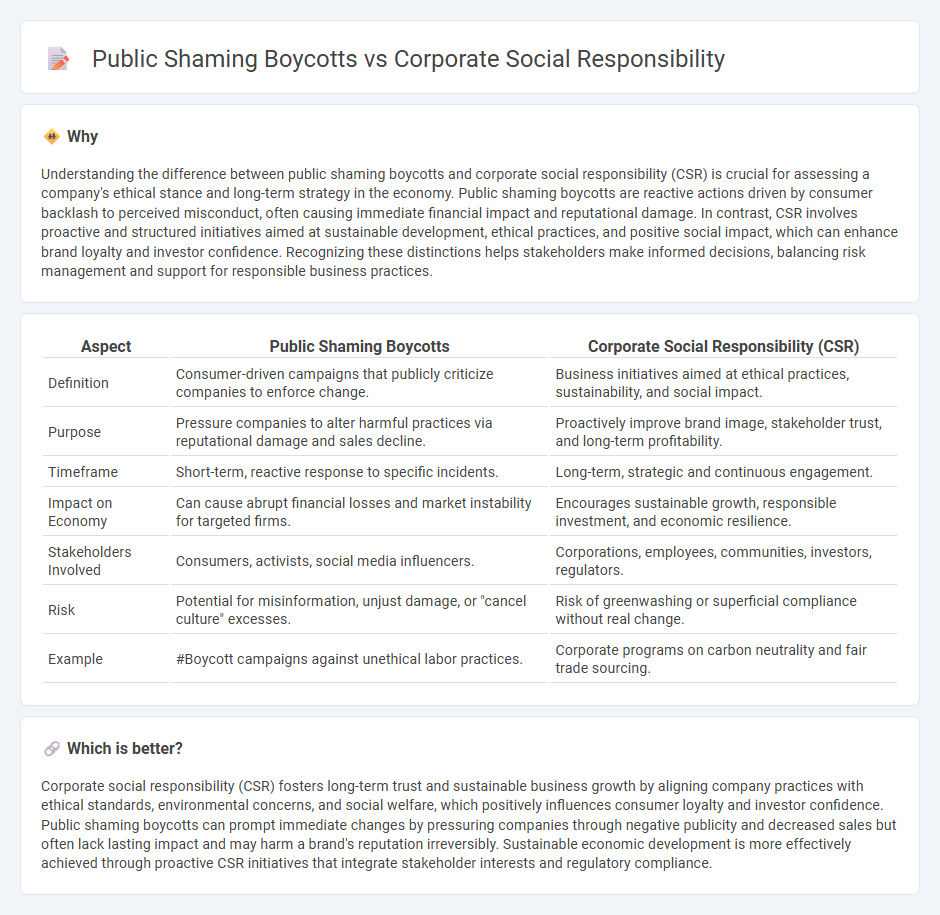 Public Shaming Boycotts vs Corporate Social Responsibility in Economy