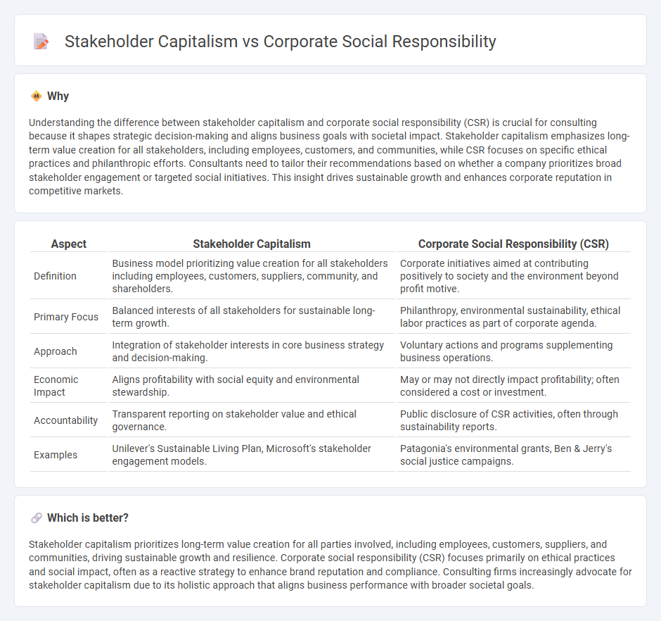 Stakeholder Capitalism vs Corporate Social Responsibility in Consulting