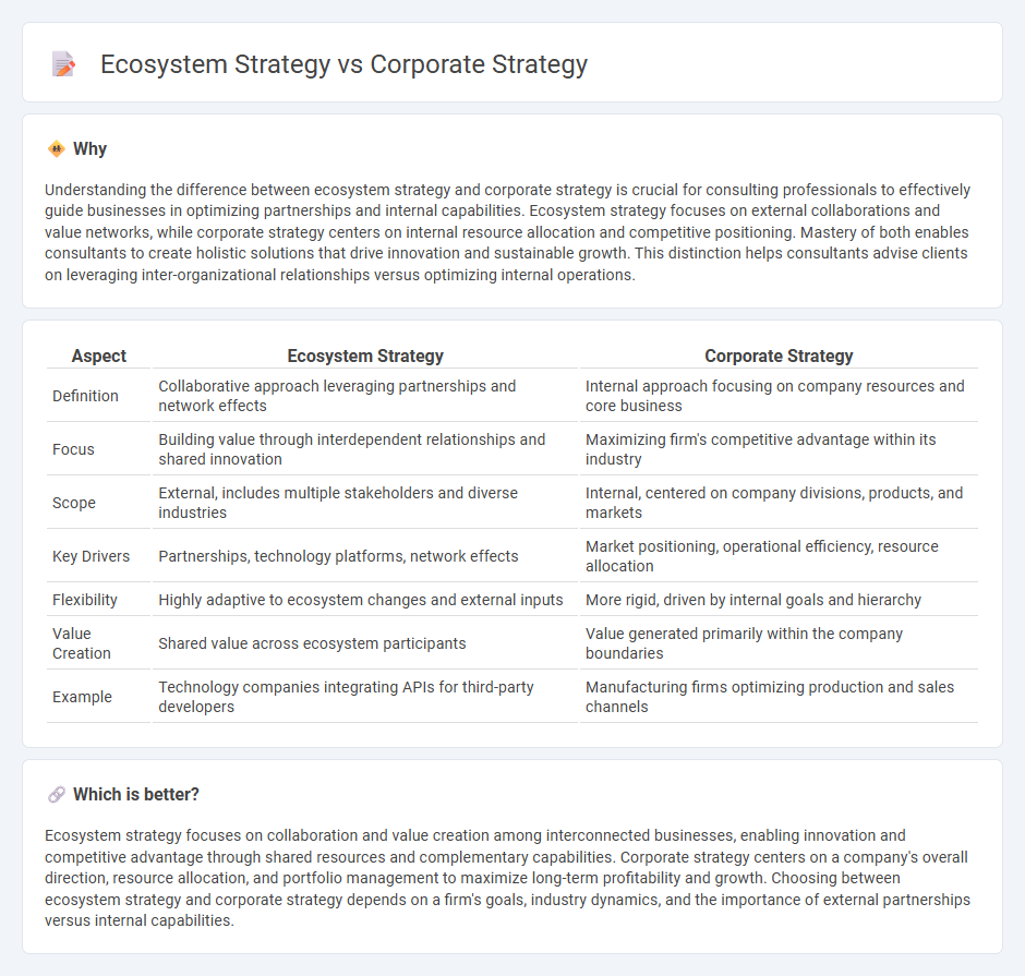 Ecosystem Strategy vs Corporate Strategy in Consulting