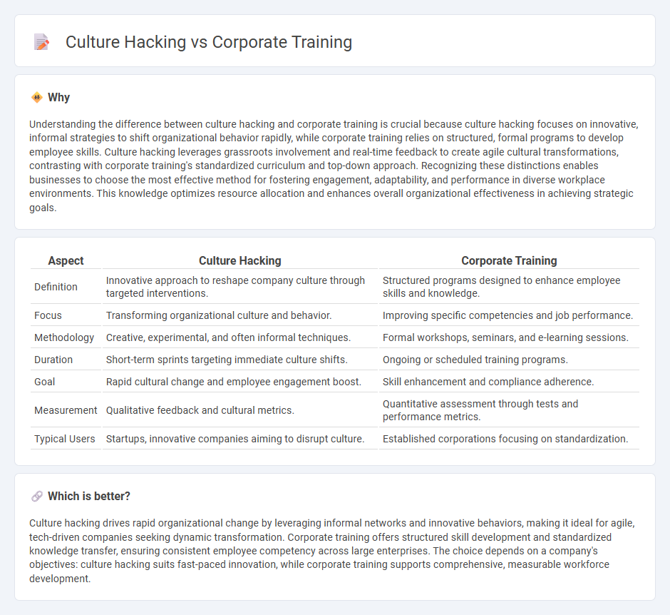 Culture Hacking vs Corporate Training in Consulting