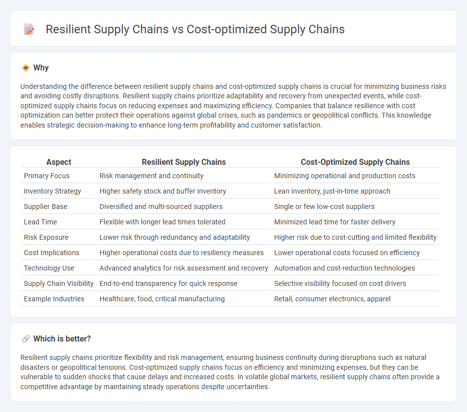 Resilient Supply Chains vs Cost-Optimized Supply Chains in Economy