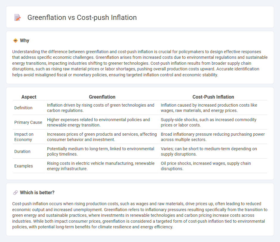Greenflation vs Cost-Push Inflation in Economy