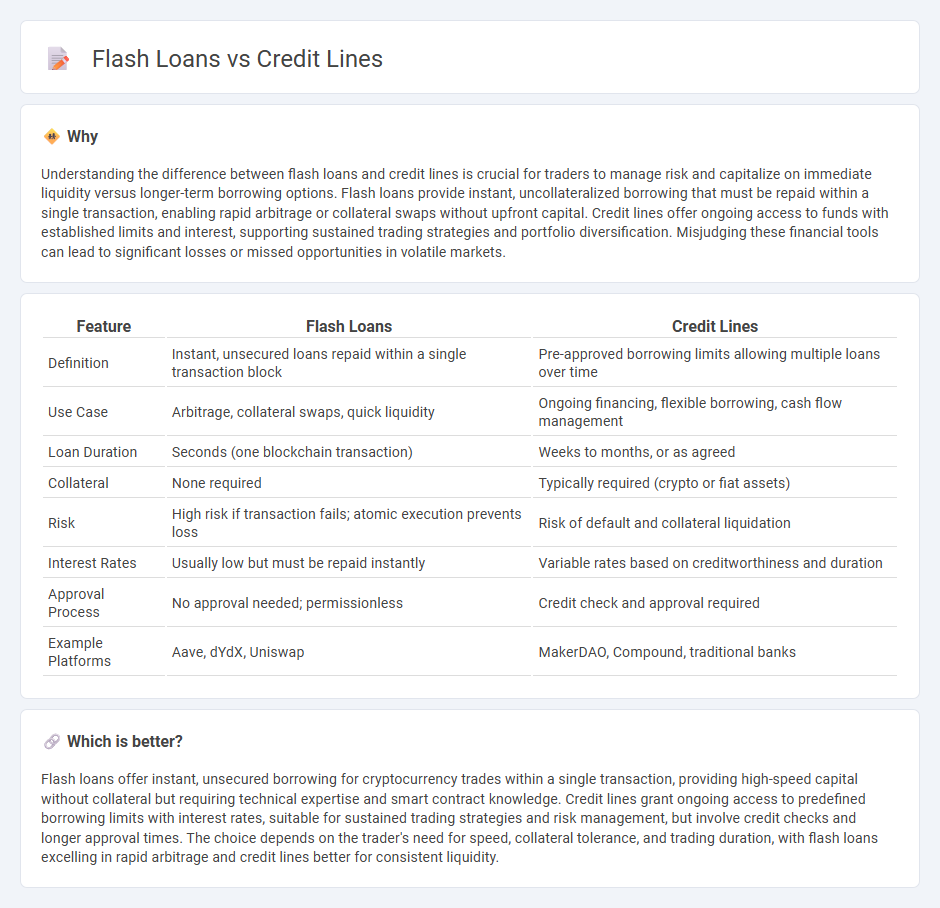Flash Loans vs Credit Lines in Trading