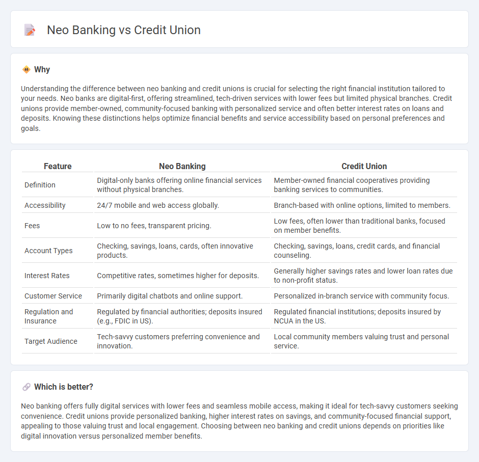 Neo Banking vs Credit Union in Banking