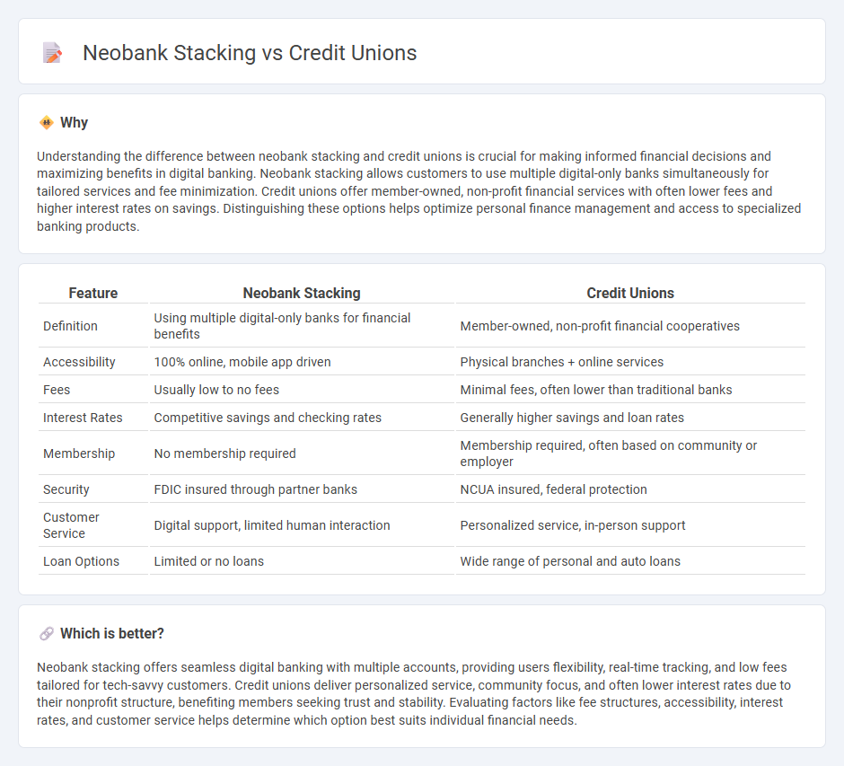 Neobank Stacking vs Credit Unions in Economy