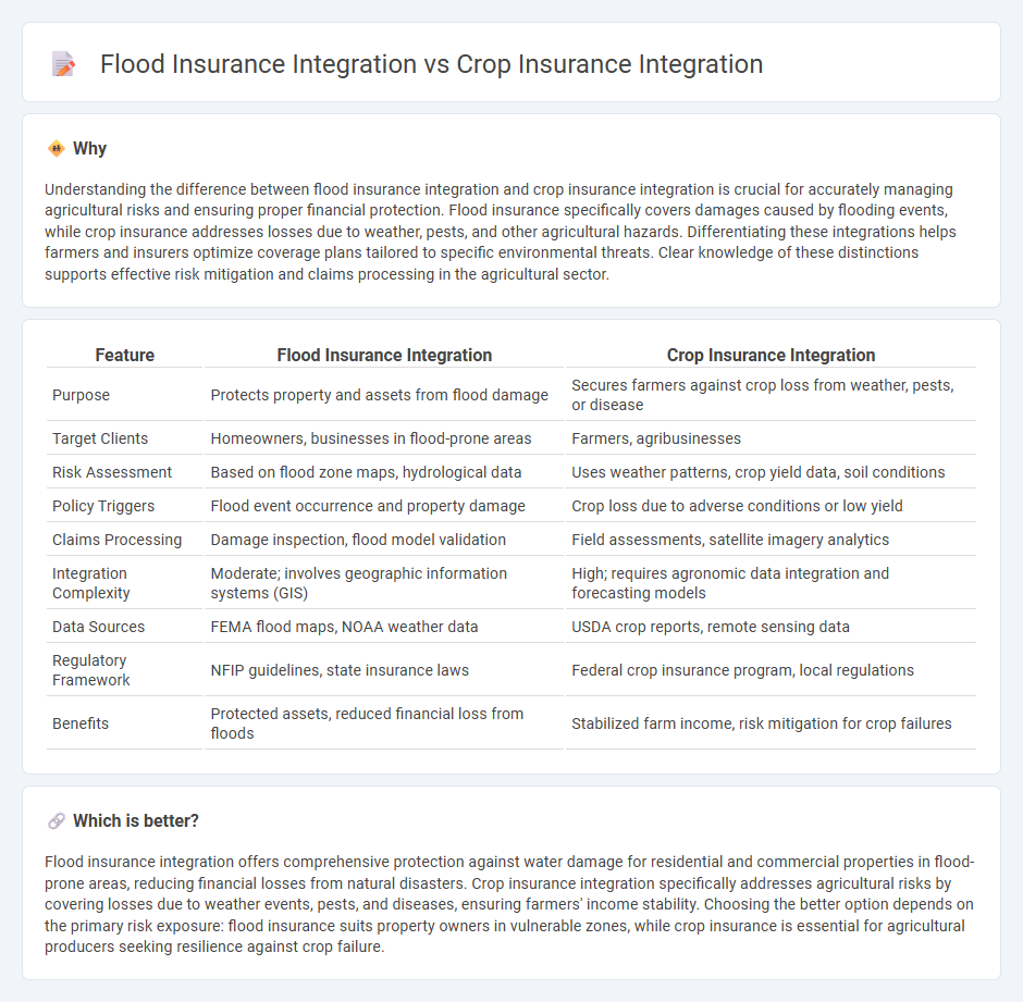 Flood Insurance Integration vs Crop Insurance Integration in Insurance