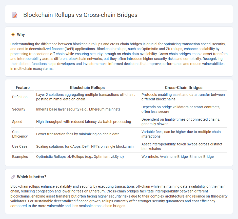 Blockchain Rollups vs Cross-Chain Bridges in Finance