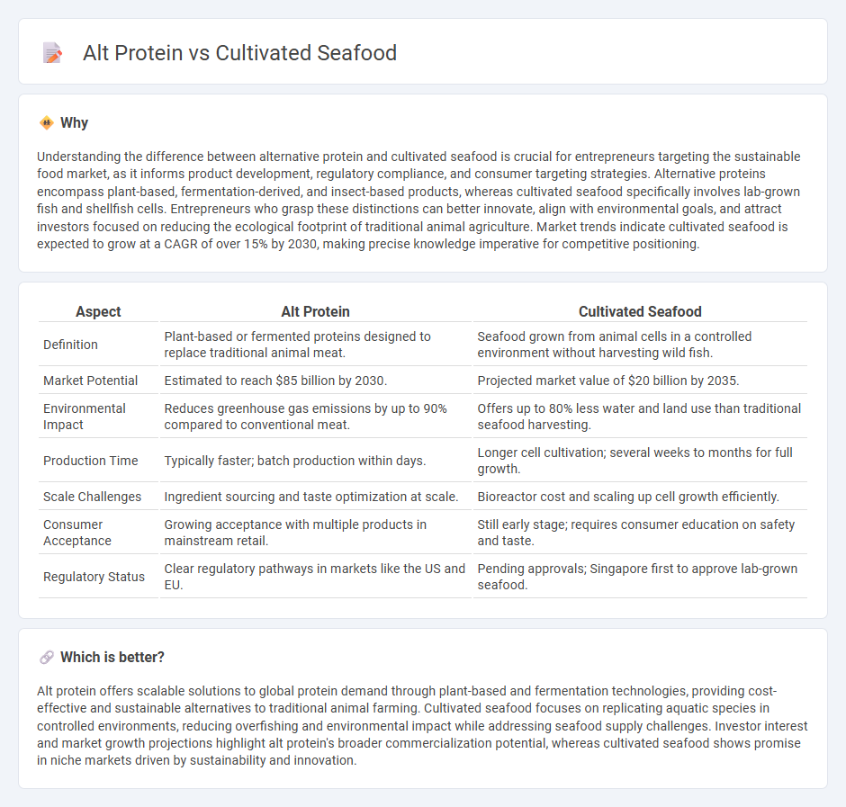 Alt Protein vs Cultivated Seafood in Entrepreneurship