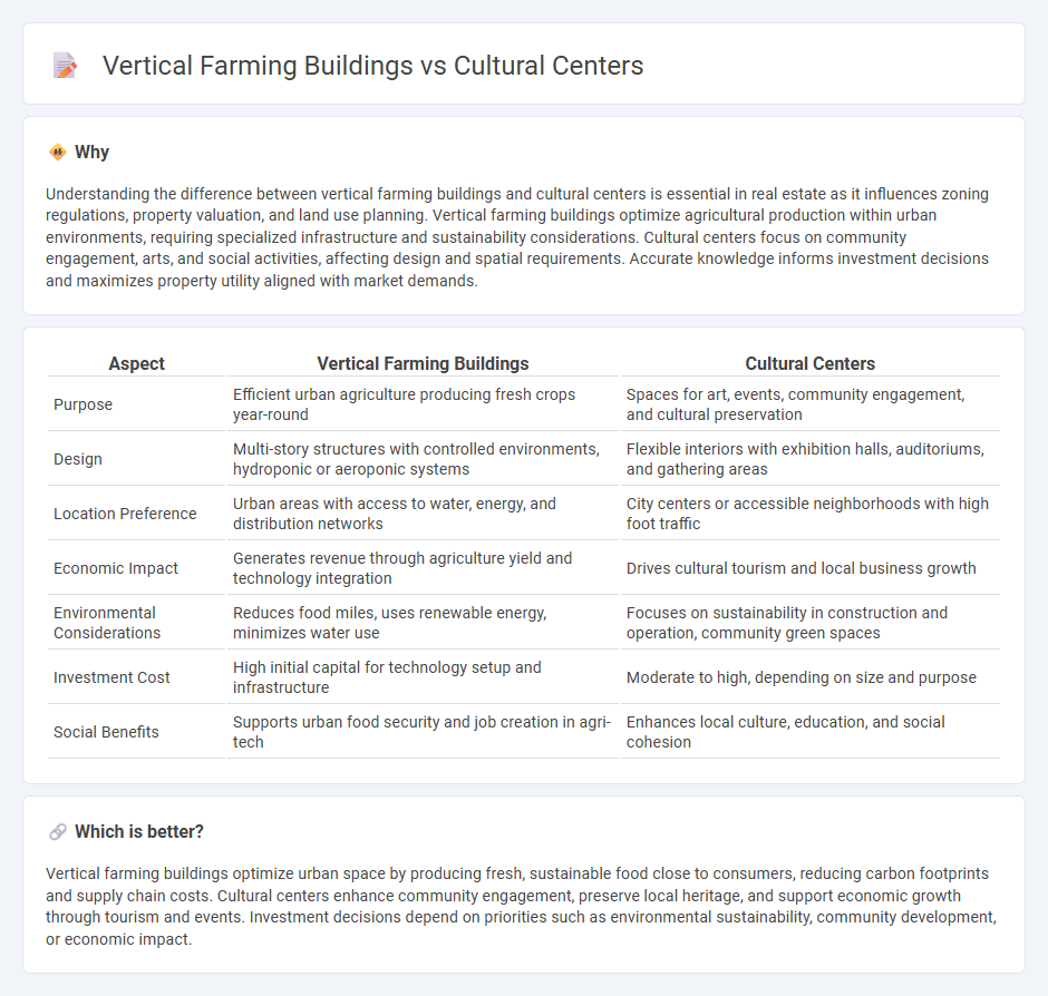 Vertical Farming Buildings vs Cultural Centers in Real Estate