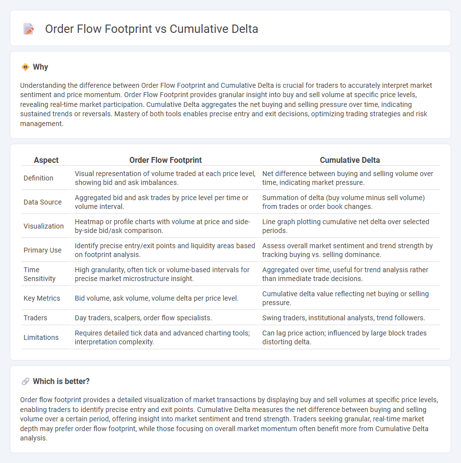 Order Flow Footprint vs Cumulative Delta in Trading