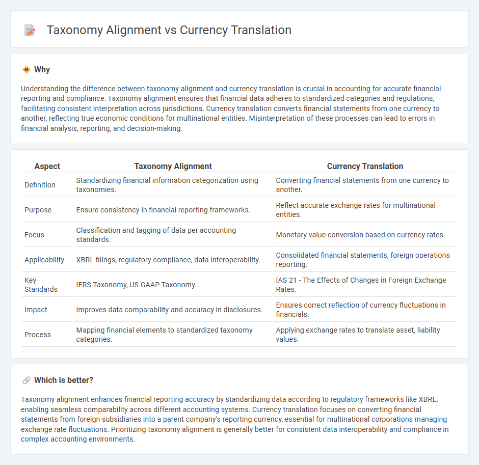 Taxonomy Alignment vs Currency Translation in Accounting