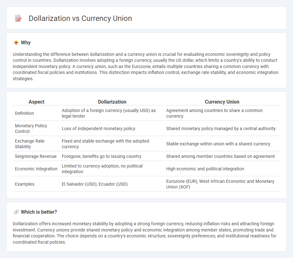 Dollarization vs Currency Union in Economy